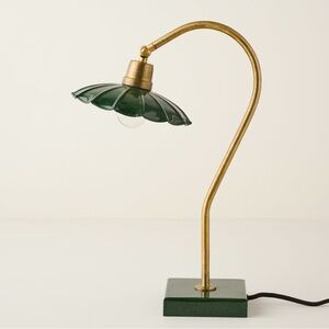 magnolia lulu gooseneck lamp, vintage green